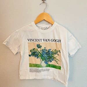 Zara Girls Vincent Van Gogh T-shirt Size 6-7